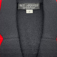 Load image into Gallery viewer, St. John Black Knit Blazer with Red Trim
