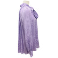 Load image into Gallery viewer, Prabal Gurung Lavender Tie Neck Long Sleeved Satin Blouse
