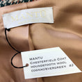 Load image into Gallery viewer, Mantu Cognac / Evergreen Chesterfield Double Breasted Houndstooth Wool Coat
