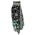 Load image into Gallery viewer, Dorothee Schumacher Black / White / Green Printed Silk Midi Skirt
