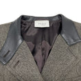 Load image into Gallery viewer, Akris Punto Brown Herringbone Tweed Jacket with Leather Collar
