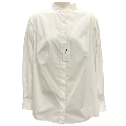 Akris Punto Cream Button Down Cotton Blouse