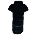 Load image into Gallery viewer, Giuliana Teso Midnight / Dark Navy Blue Cap Sleeved Mink Fur Coat
