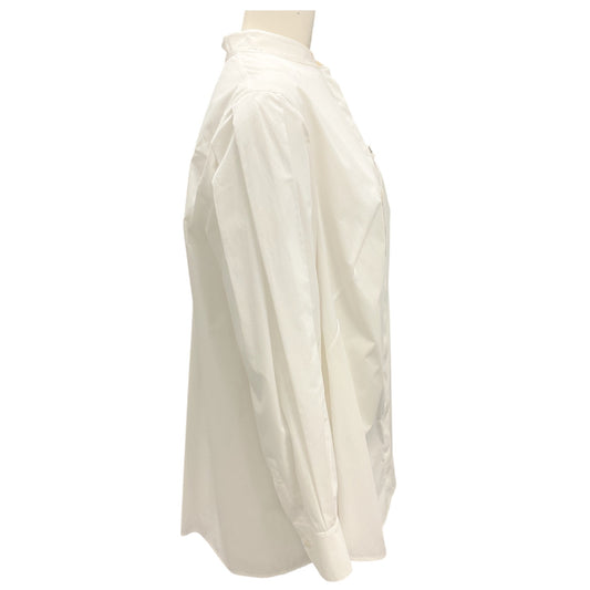 Akris Punto Cream Button Down Cotton Blouse