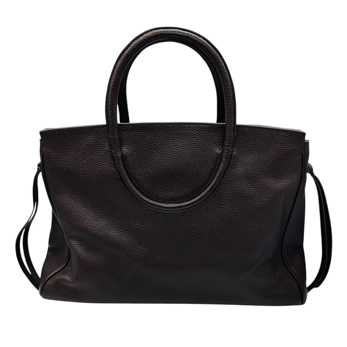 Staud Espresso Caviar Leather Maude Carryall Bag