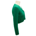 Load image into Gallery viewer, Victoria Beckham Green Cropped V-Neck Knit Cardigan
