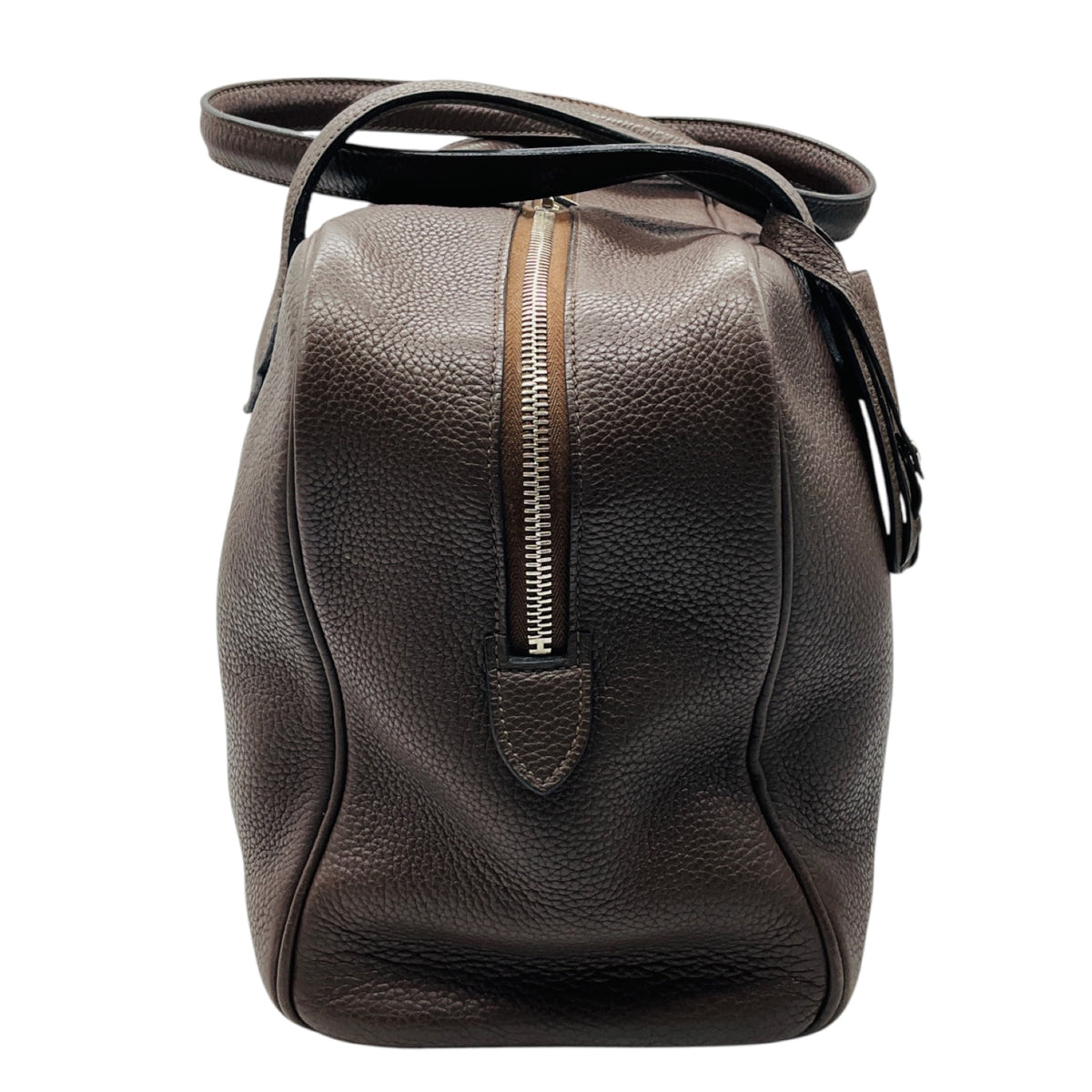 Hermes Brown 2007 Clemence Leather Victoria Handbag