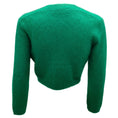 Load image into Gallery viewer, Victoria Beckham Green Cropped V-Neck Knit Cardigan
