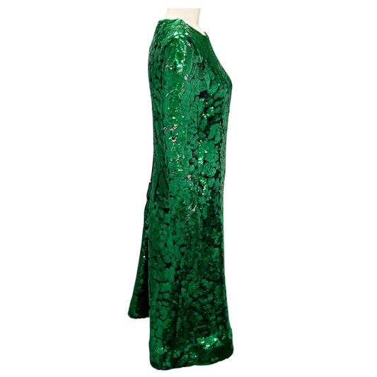 Prabal Gurung Jade Sequined Long Sleeved Cocktail Dress