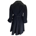 Load image into Gallery viewer, AVN Black Ribbon Belt Wrap Trench Coat
