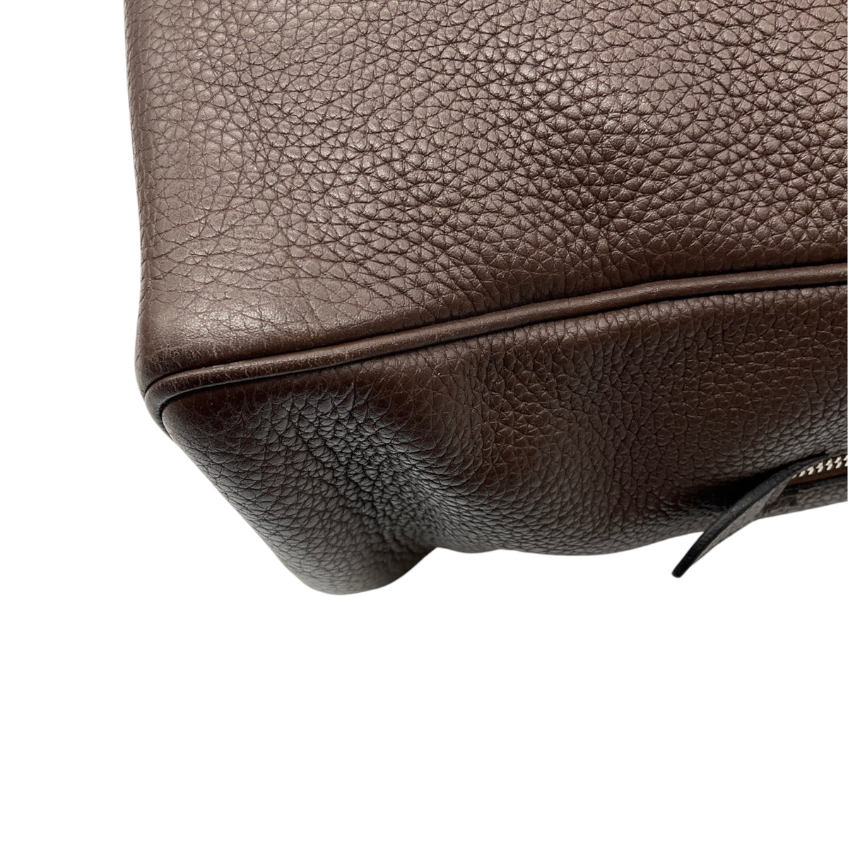 Hermes Brown 2007 Clemence Leather Victoria Handbag