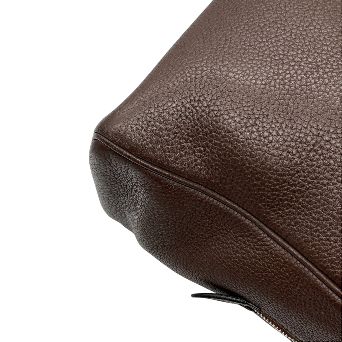 Hermes Brown 2007 Clemence Leather Victoria Handbag