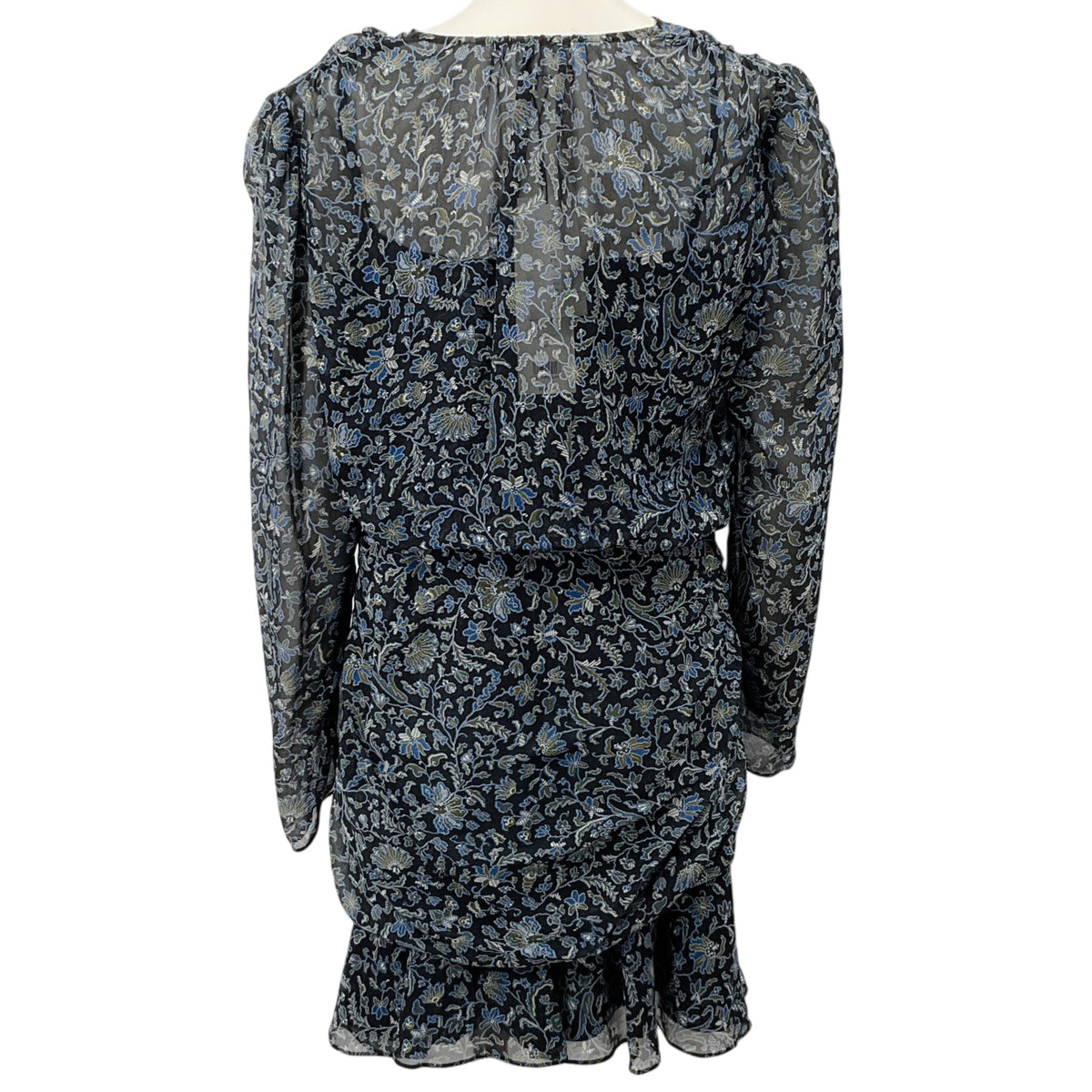Veronica Beard Black Multi Rosalia Ruched Dress