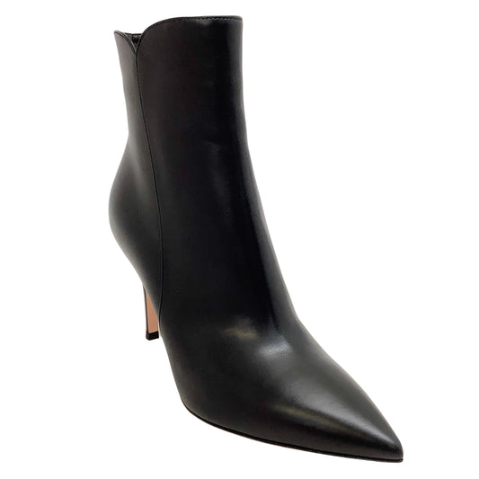 Gianvito Rossi Black Leather Levy 85 Booties