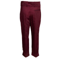 Load image into Gallery viewer, Dries Van Noten Burgundy Relaxed Fit Pants with Belt
