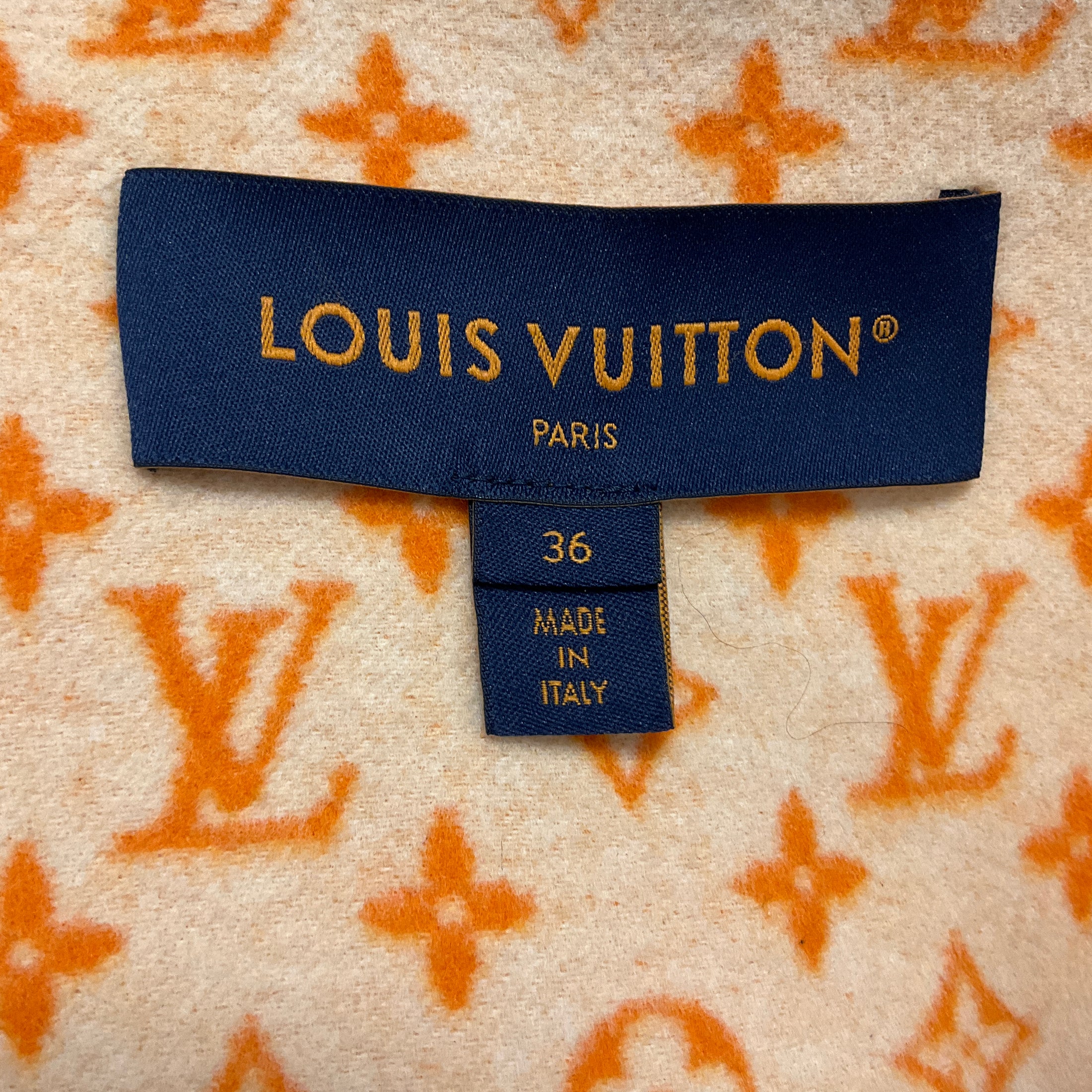 Louis Vuitton Pink Hooded Zip Front Wool Jacket with Brown Monogram Canvas Trim and Tan Lambskin Leather Details