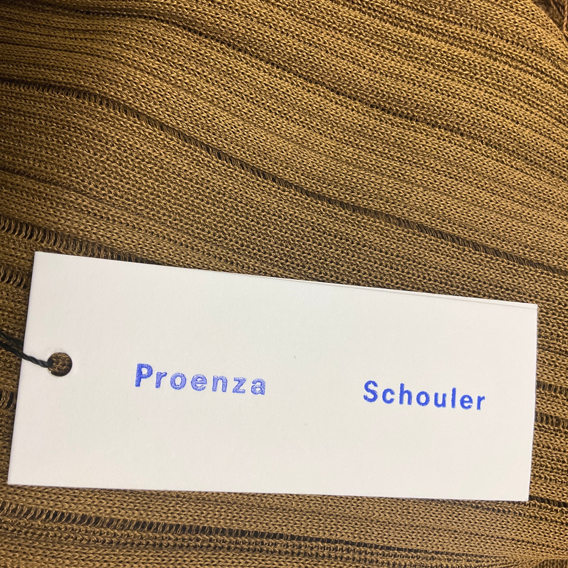 Proenza Schouler Chestnut Everly Viscose Fringe Knit Dress