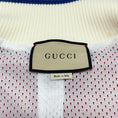 Load image into Gallery viewer, Gucci Men's Red / White Sequined Logo Varsity Jacket

