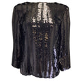 Load image into Gallery viewer, Sally LaPointe Black Sequined Long Sleeved Top
