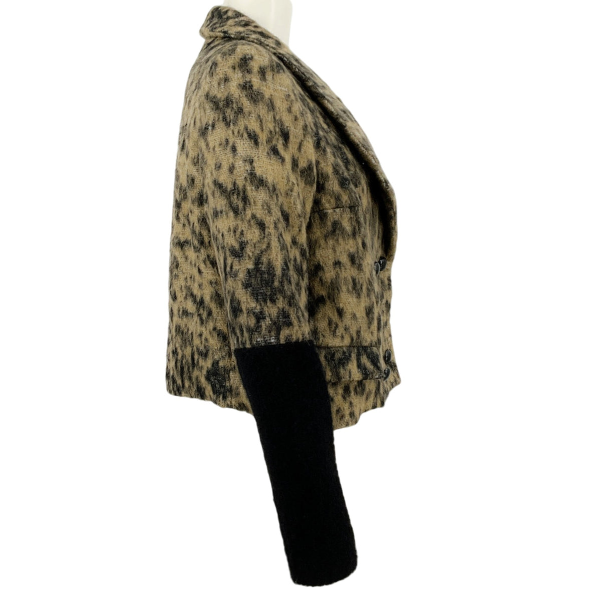 Smythe Beige Leopard Mohair Double Breasted Jacket
