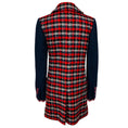 Load image into Gallery viewer, Chanel Red / Navy Blue Multi 2017 Double Breasted Wool Tweed Coat with CC Logo Buttons
