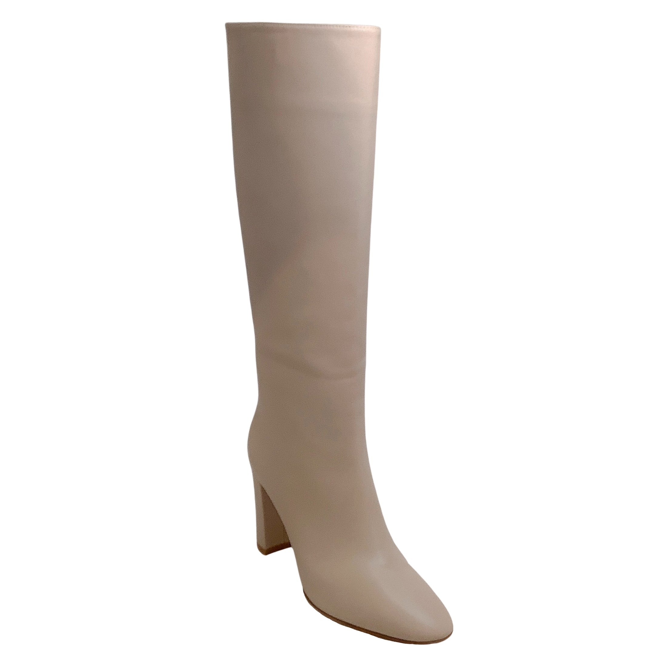 Gianvito Rossi Mousse Leather Laura Slouchy Knee BootsGianvito Rossi Mousse Leather Laura Slouchy Knee Boots