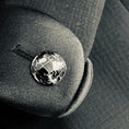 Load image into Gallery viewer, Chanel Black Silk Satin Trimmed Wool Tuxedo Style Coat with CC Logo Globe Buttons
