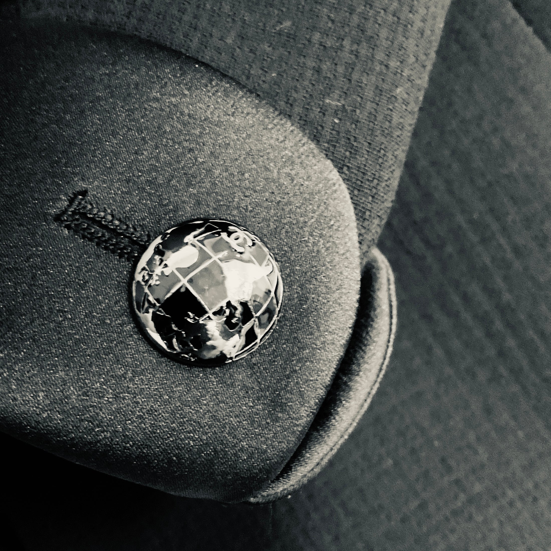 Chanel Black Silk Satin Trimmed Wool Tuxedo Style Coat with CC Logo Globe Buttons