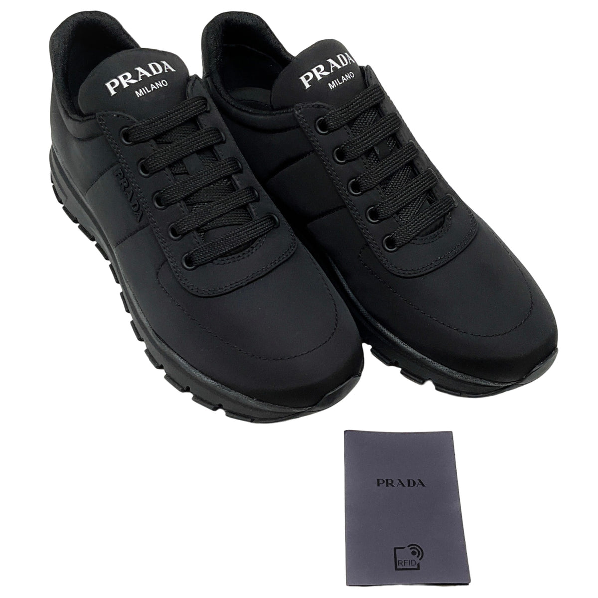 Prada Black Nylon Piuma Sneakers