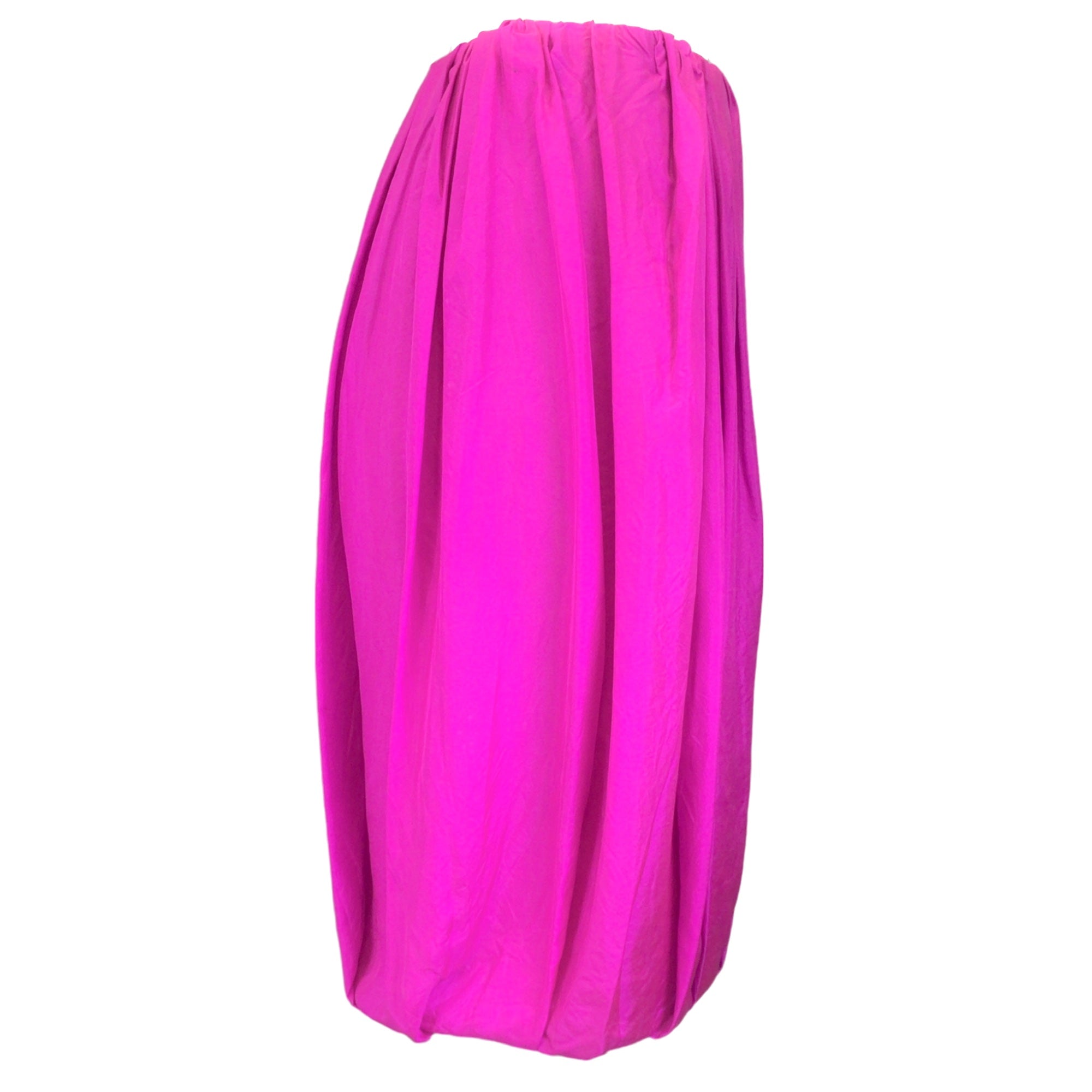 Dries Van Noten Fuchsia Silk Bubble Skirt