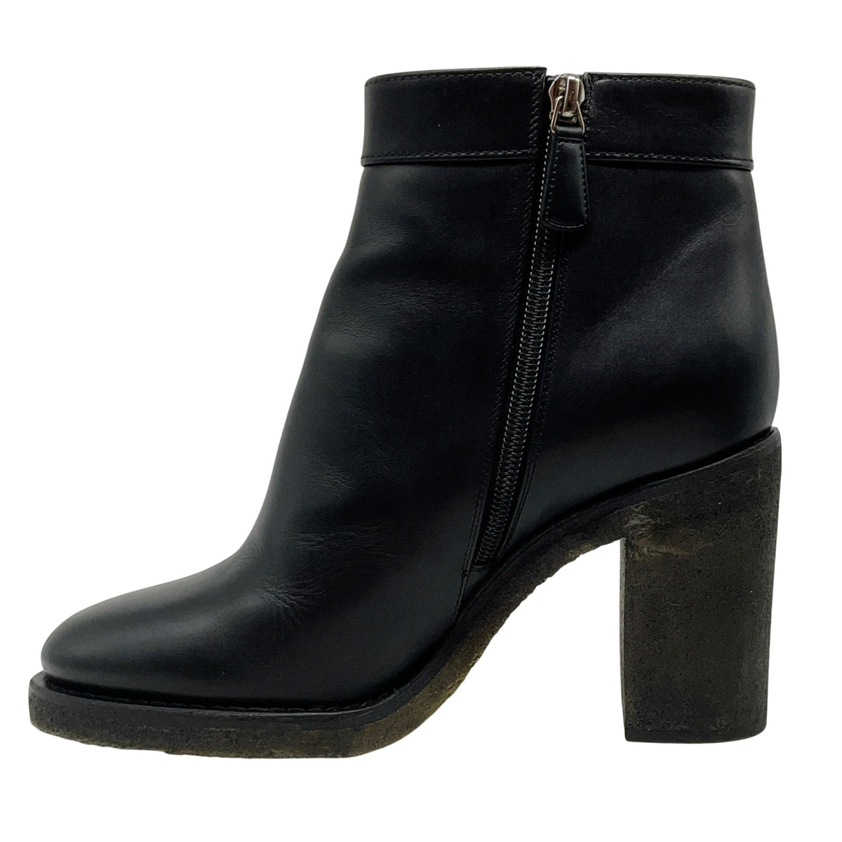 Chanel Black Leather CC Turn-Lock Ankle Boots