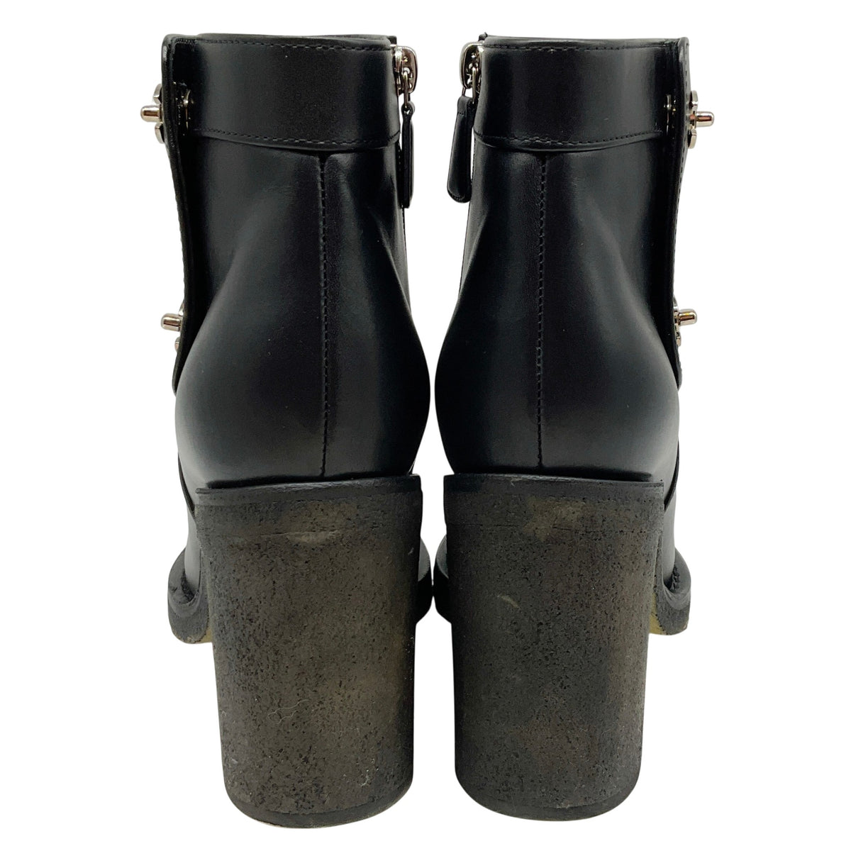 Chanel Black Leather CC Turn-Lock Ankle Boots