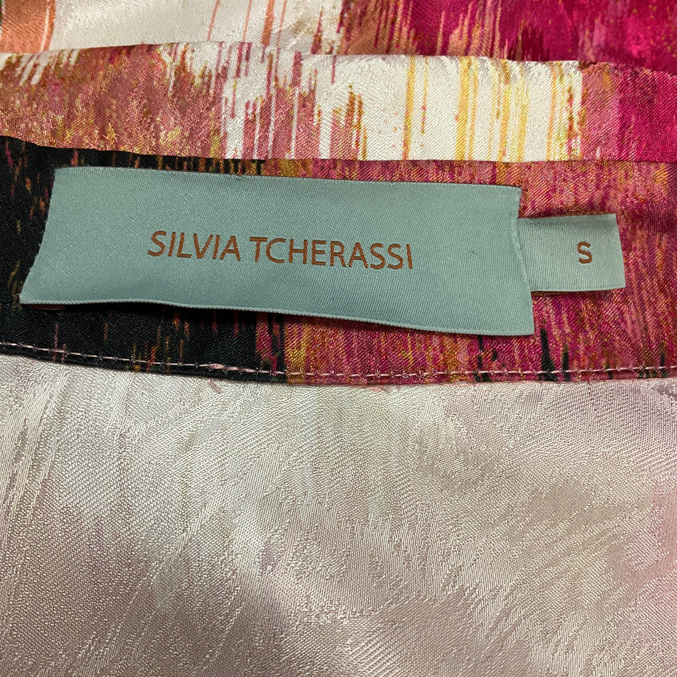 Silvia Tcherassi Orange Multi Retro Floral Paloma Dress