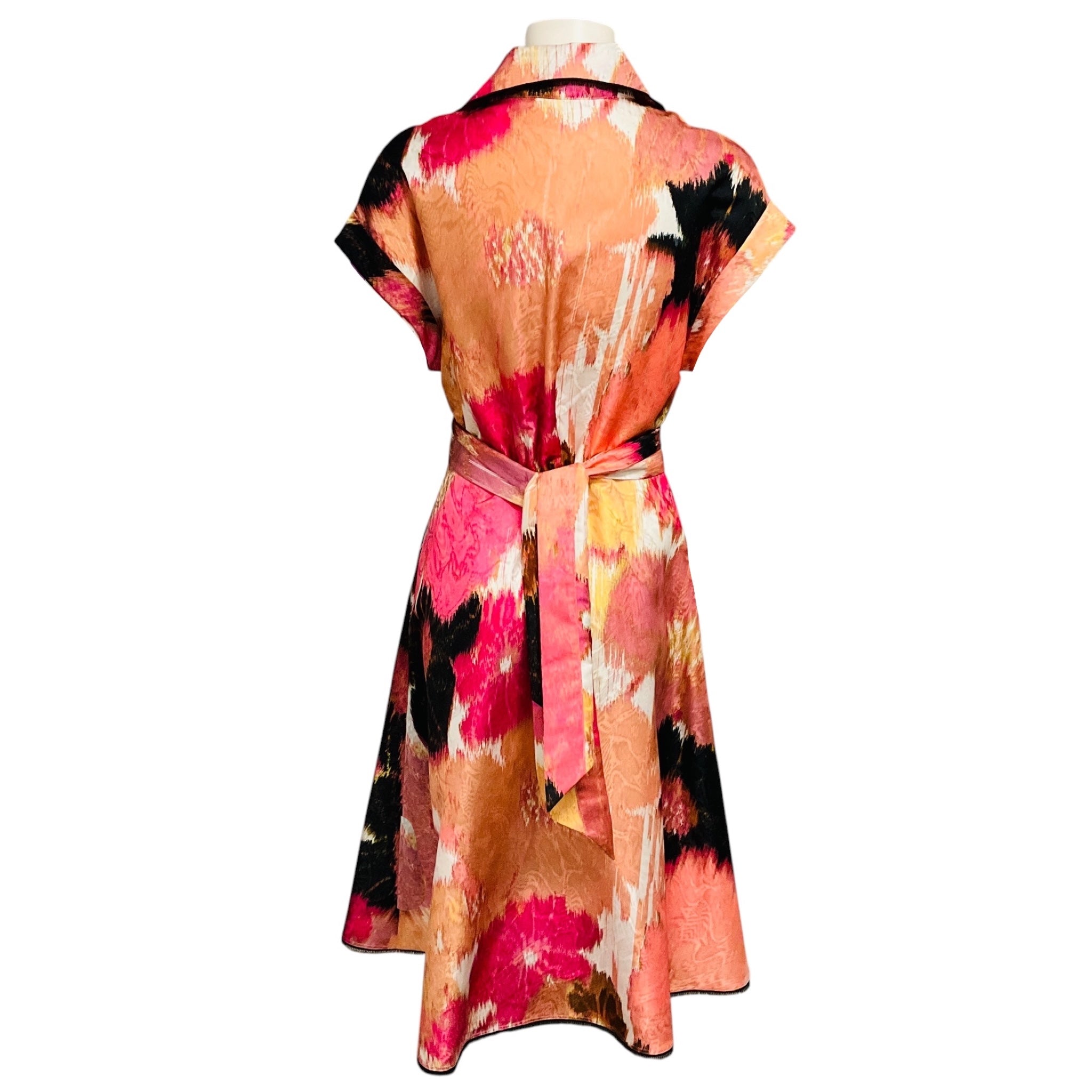 Silvia Tcherassi Orange Multi Retro Floral Paloma Dress