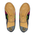 Load image into Gallery viewer, Gucci Black / Pink Multi Floral Embroidered Brocade Fabric Jordaan Horsebit Slip On Loafers
