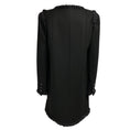 Load image into Gallery viewer, Chanel Black 2008 Silk Ribbon Trimmed Wool and Cashmere Coat with Chain Detailed CC Logo Buttons
