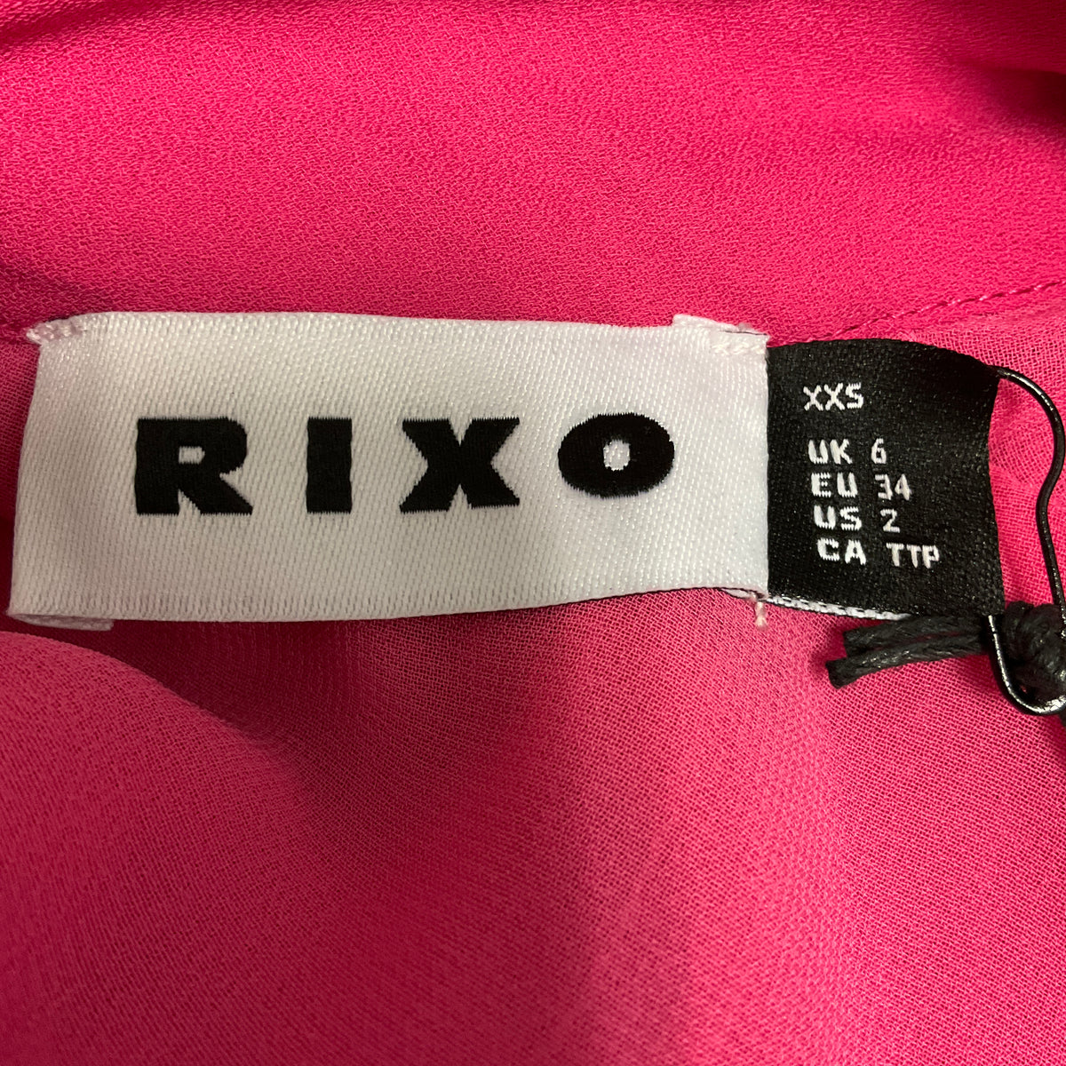 Rixo Hot Pink Lara Sequined Mini Dress