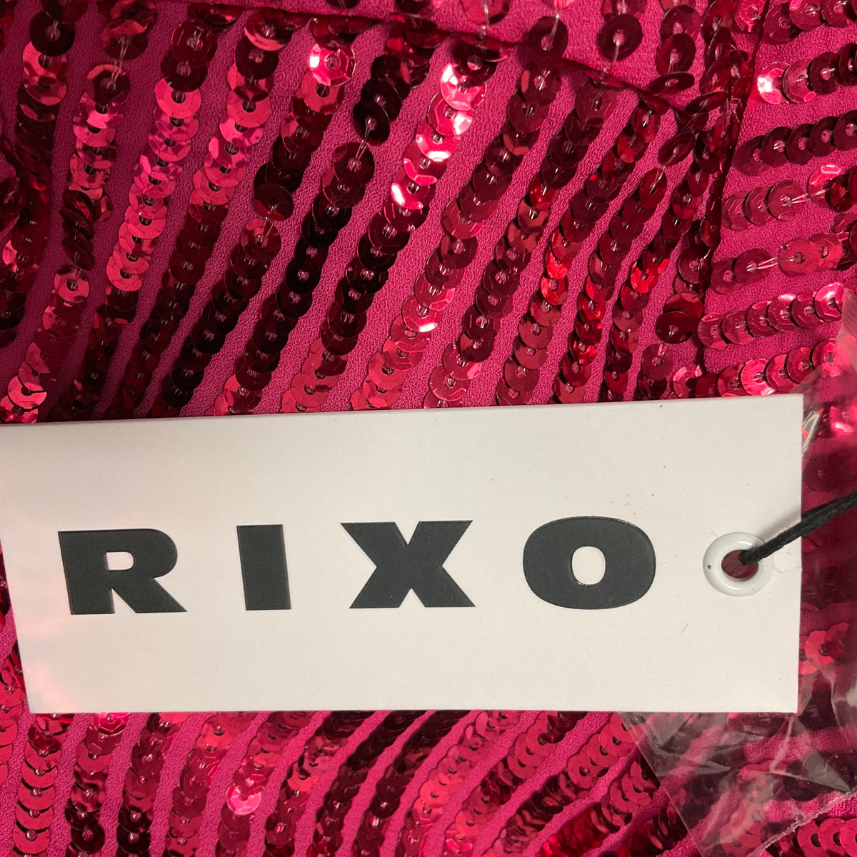 Rixo Hot Pink Lara Sequined Mini Dress