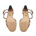 Load image into Gallery viewer, Gucci Brown / Antiqued Gold GG Logo Quilted Leather Sandals
