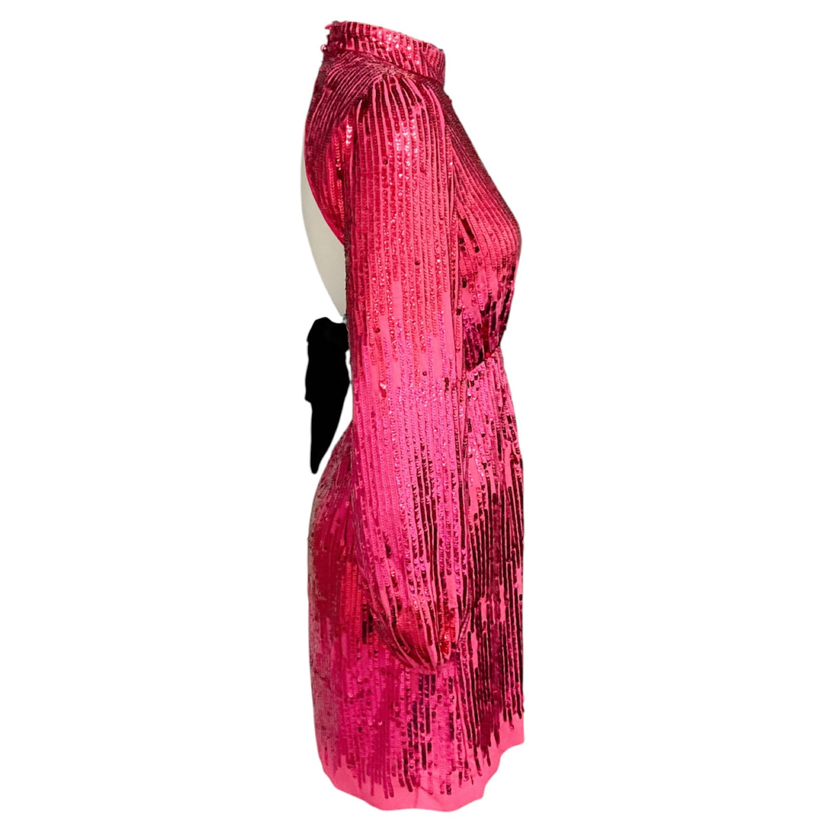 Rixo Hot Pink Lara Sequined Mini Dress