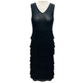 Load image into Gallery viewer, Chanel Black 2005 Sleeveless Multi Tiered Viscose Knit Midi Dress
