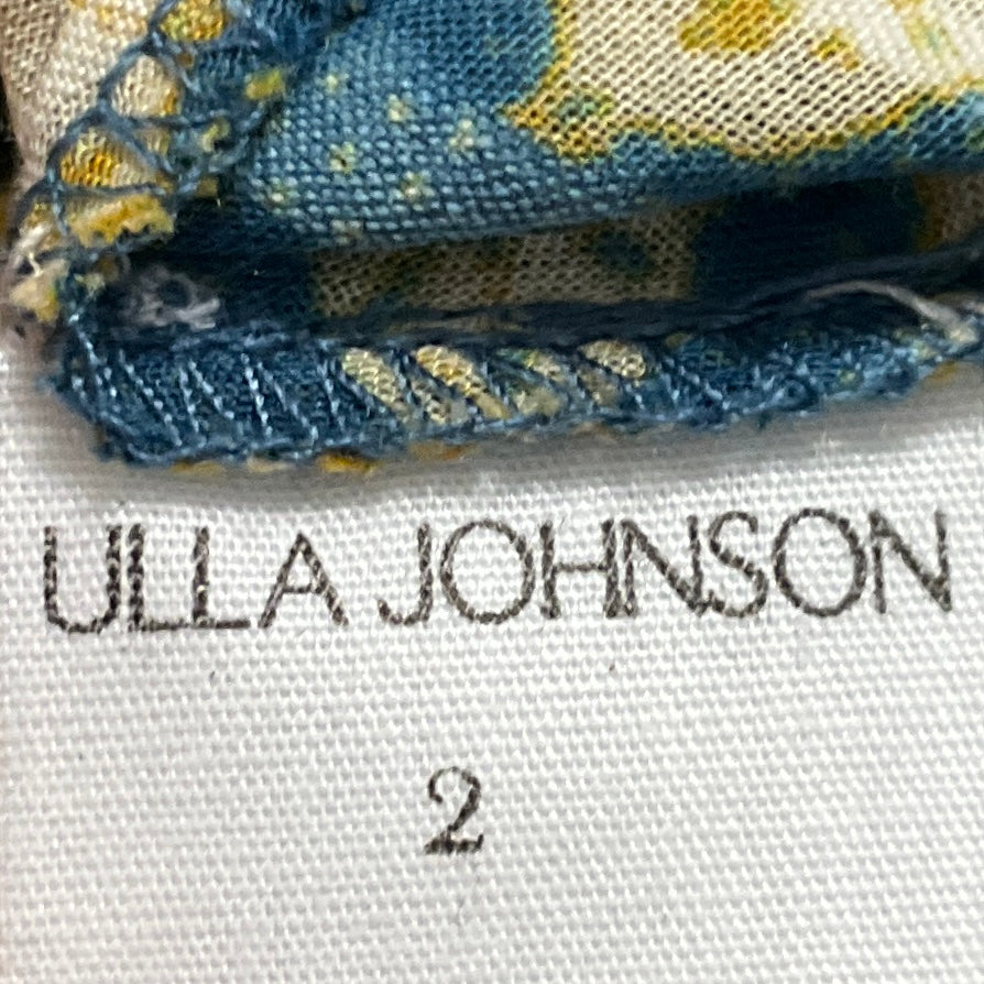 Ulla Johnson Blue / Ivory Multi Lanai Print Ariah Dress