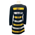 Load image into Gallery viewer, Carolina Herrera Black / Silver / Gold Sequined Striped Long Sleeved Knit Dress
