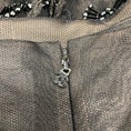Load image into Gallery viewer, Chanel Black Bead and Feather Embellished Mesh Tulle Cocktail Dress

