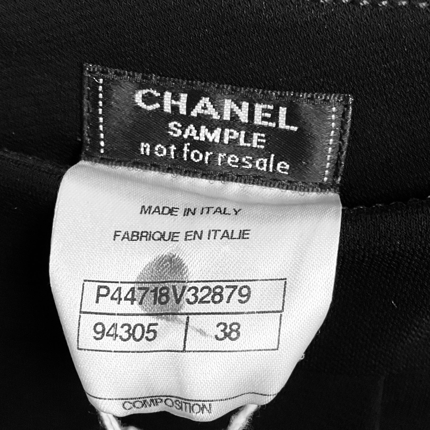 Chanel Black 2012 Classic Viscose Stretch Pants with Geometric CC Logo Buttons