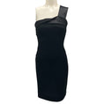 Load image into Gallery viewer, Victoria Beckham Black One Shoulder Crepe Mini Dress
