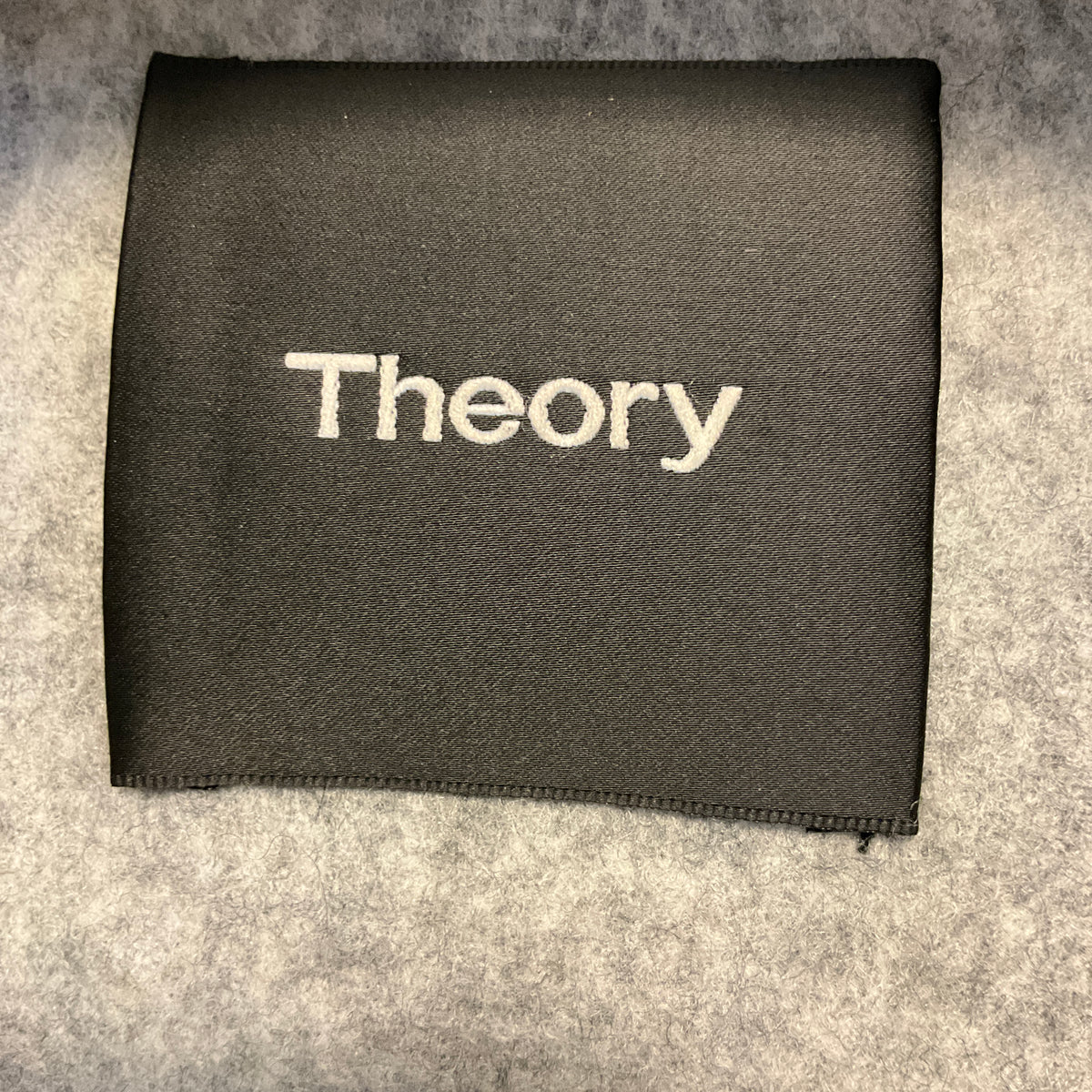 Theory Black / Ivory Belted Overlay Whistler Double Face Wool Coat