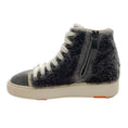 Load image into Gallery viewer, Santoni Grey Shearling Flaunted High Top Sneakers
