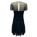 Load image into Gallery viewer, Chanel Black 2005 Short Sleeved Pleated Silk Chiffon Cocktail Dress

