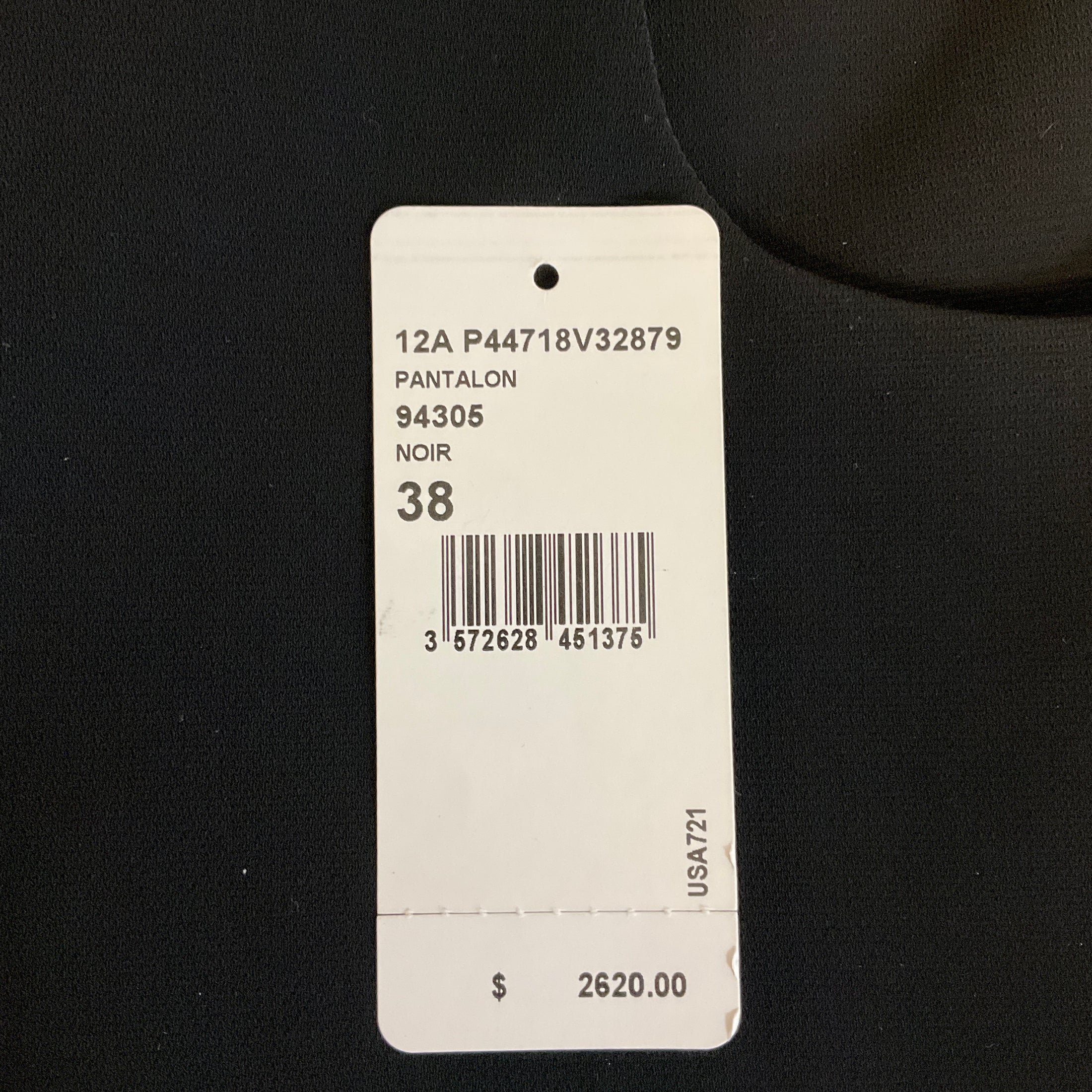 Chanel Black 2012 Classic Viscose Stretch Pants with Geometric CC Logo Buttons